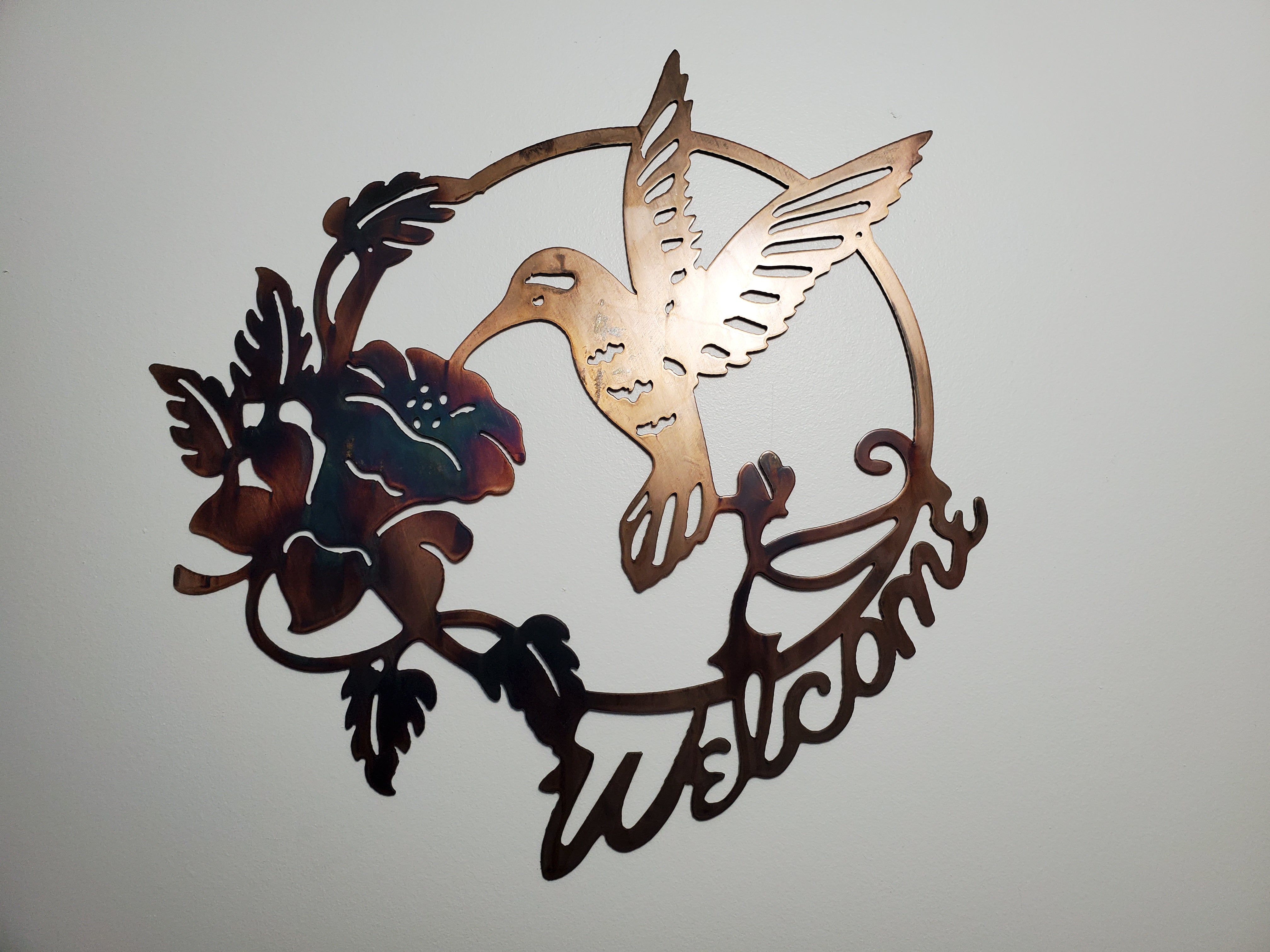 Humming Bird Welcome Sign