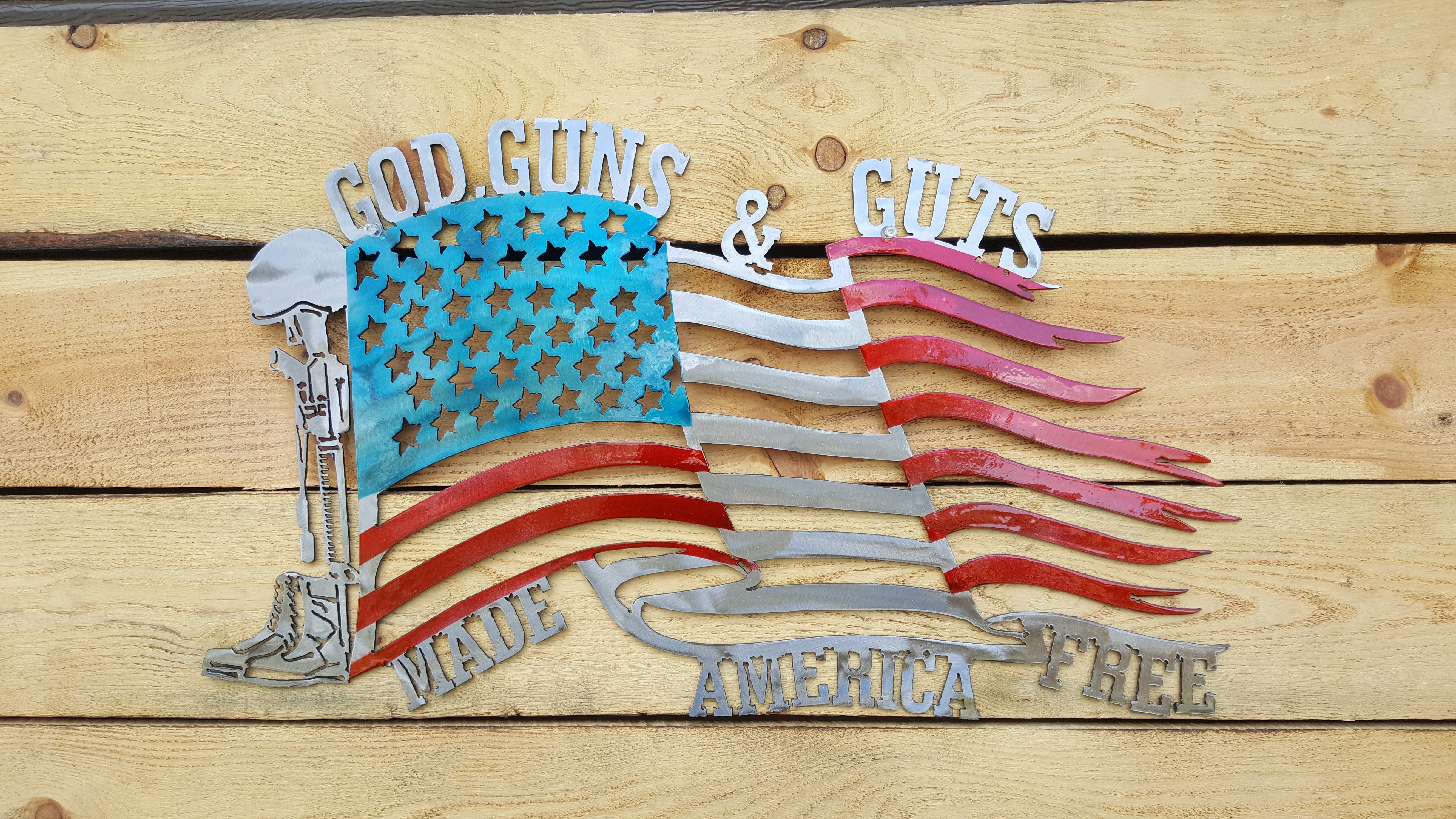 God Guns and Guts Flag - Hersey Customs Inc.