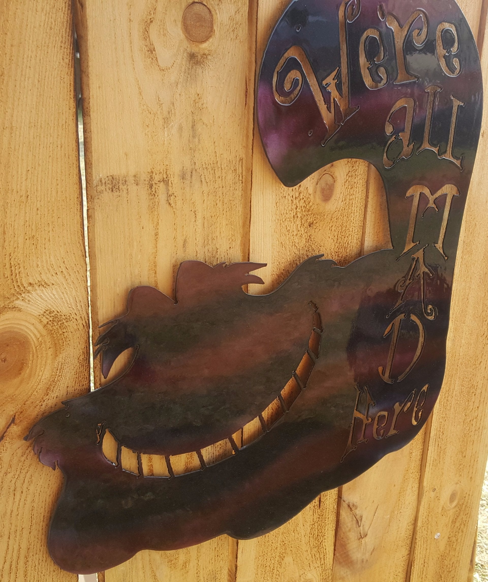 Cheshire Cat We're all MAD Here - Hersey Customs Inc.