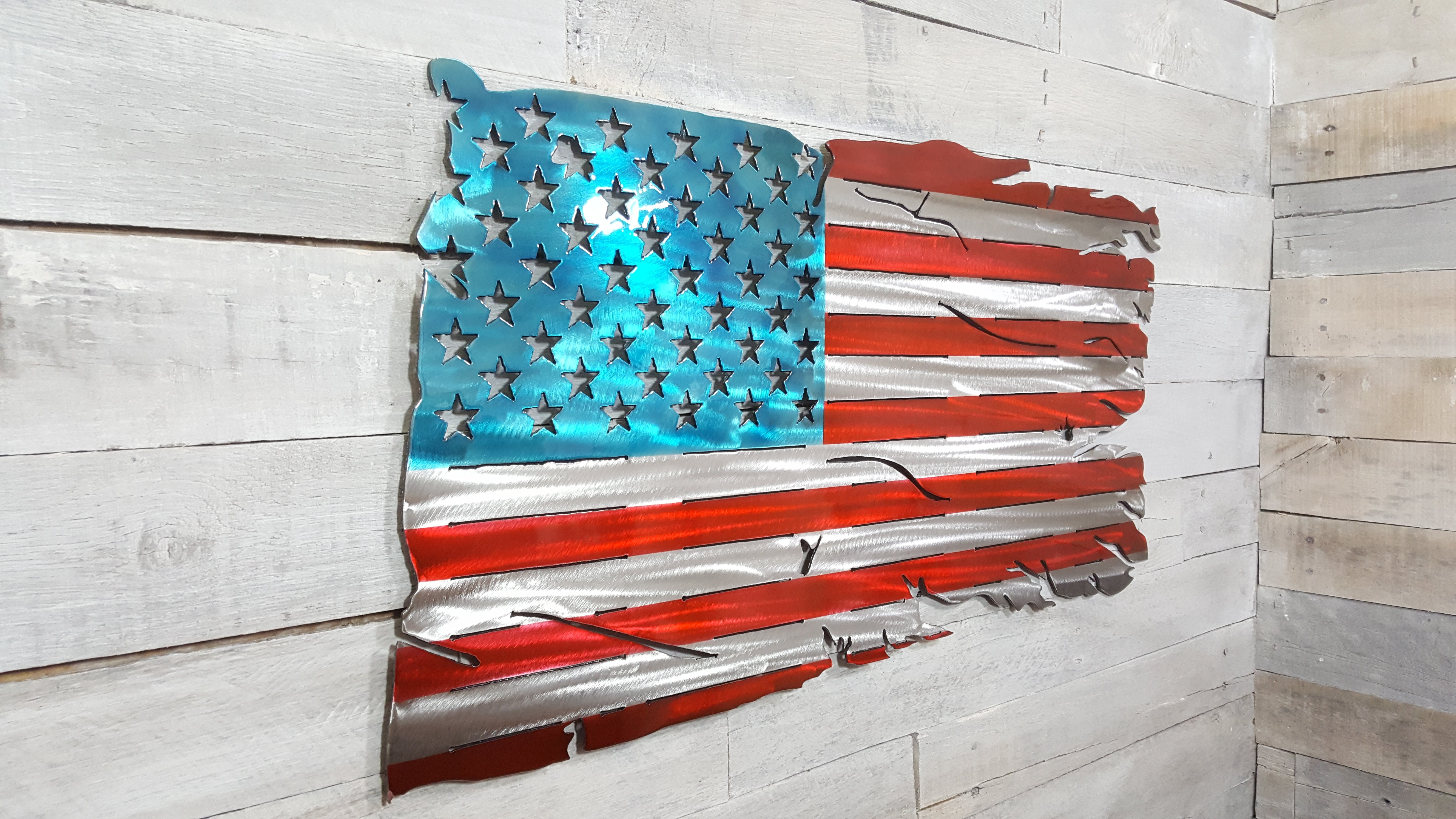 Weathered  American Flag - Hersey Customs Inc.
